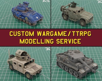 Wargame Custom 3D Print Scale Model Service