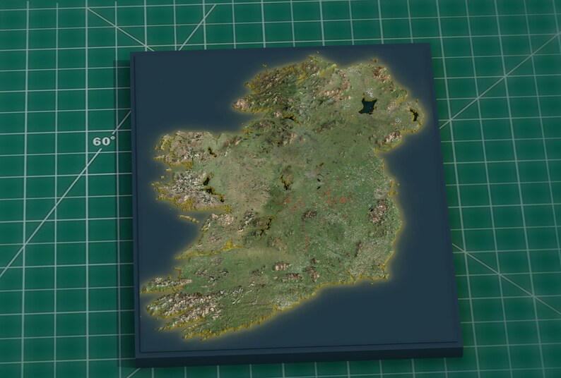 Ireland Topographic Relief Map 3D Print STL Model - Etsy