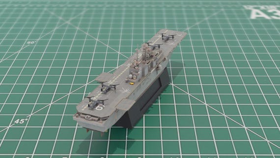 USS America LHA6 Assault Ship 3D Print Model STL File Digital Download