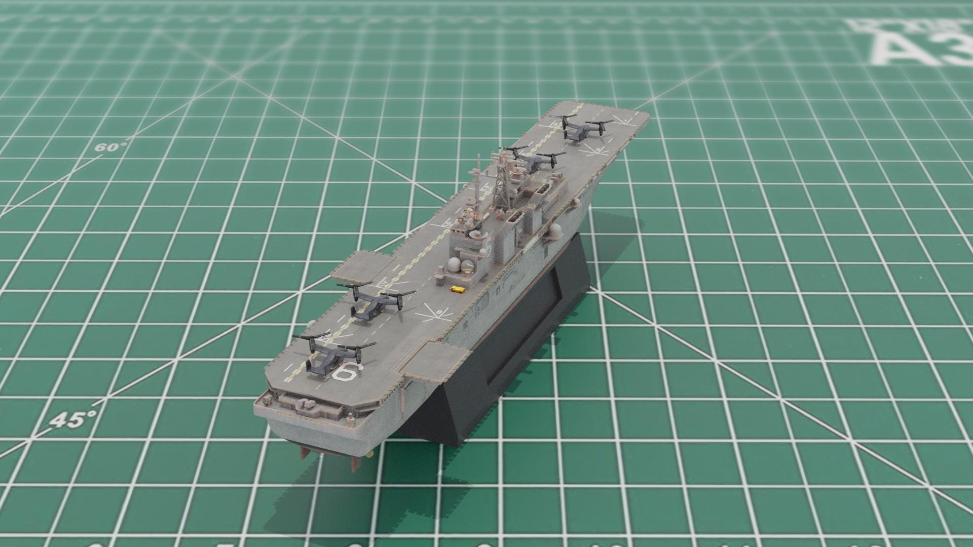 USS America LHA6 Assault Ship 3D Print Model STL File Digital