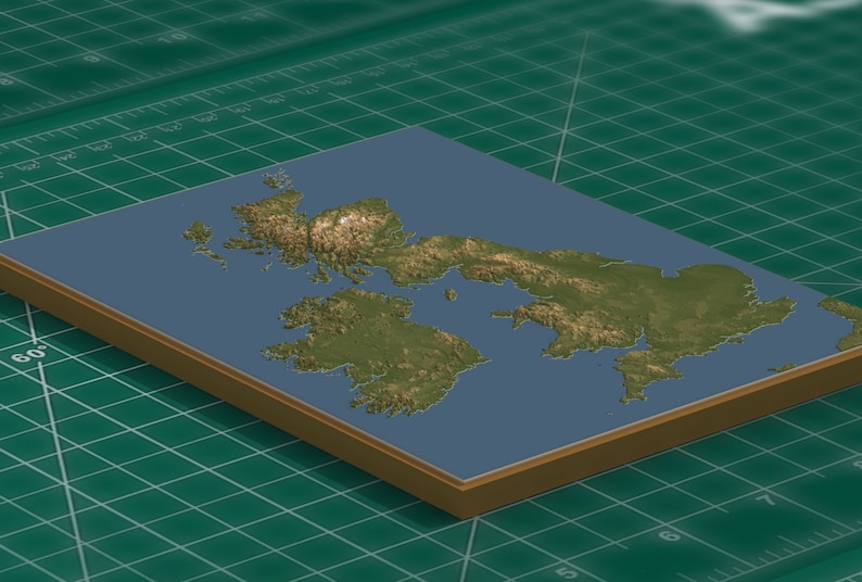 Britain & Ireland 3D Print Relief Map (STL File) - Etsy