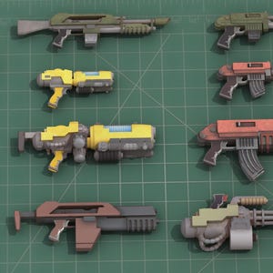 Grimdark Space Weapons Miniature 3D Print Model Collection