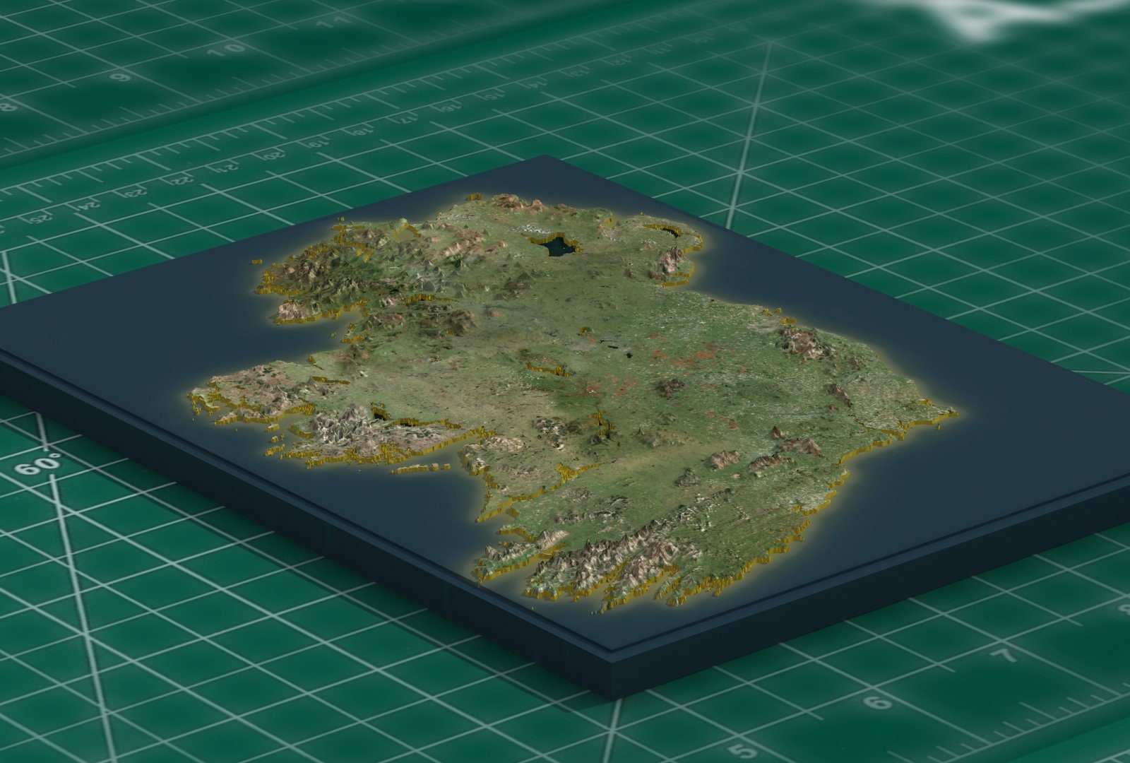 Ireland Topographic Relief Map 3D Print STL Model - Etsy