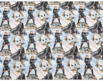 Star Wars Fabric - Cartoon Fabric - 100% Cotton Fabric - Quilting Fabric - Sold by The 1/2 Yard