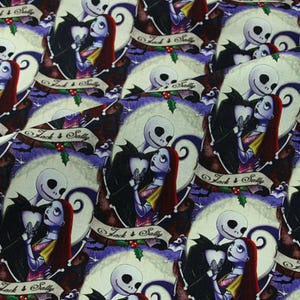 The Nightmare Before Christmas Fabric - Cartoon Fabric - 100% Cotton Fabric - Quilting Fabric - By The Half Yard