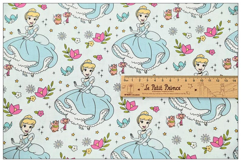 Cinderella Disney Princess Fabric - Cartoon Fabric - 100% Cotton ...