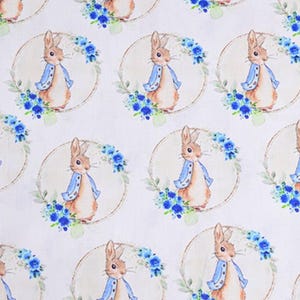 Peter Rabbit Fabric - Cotton Fabric - Quilting Fabric - Sold by The 1/2 Yard