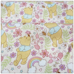 Winnie the Pooh Fabric - Pooh and Friends Fabric - Cartoon Fabric - 100% Cotton Fabric - Quilting Fabric - By The Half Yard