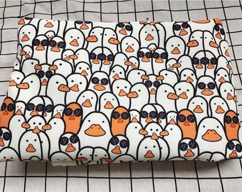 Duck Fabric - Cartoon Twill Fabric - Fine Canvas Fabric - Quilting Fabric - By The Half Yard