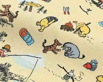 Winnie the Pooh Fabric - Cartoon Fabric - 100% Cotton Fabric - Quilting Fabric - Sold by The 1/2 Yard