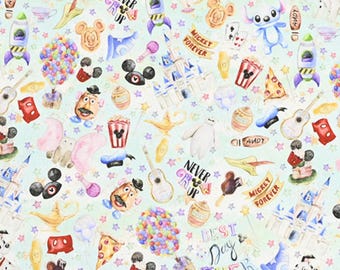 Disney Character Fabric - Cartoon Fabric - 100% Cotton Fabric - Quilting Fabric - Sold by The 1/2 Yard