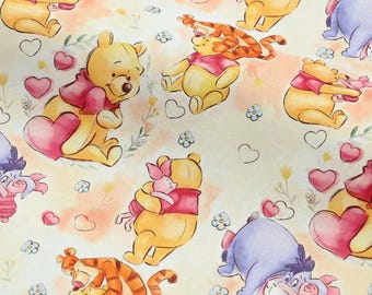 Winnie the Pooh Fabric - Cartoon Fabric - 100% Cotton Fabric - Quilting Fabric - By The Half Yard