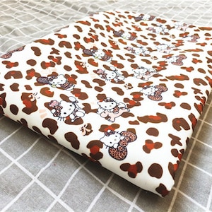 Hello Kitty Fabric - Cartoon Twill Fabric - Fine Canvas Fabric - Quilting Fabric - By The Half Yard