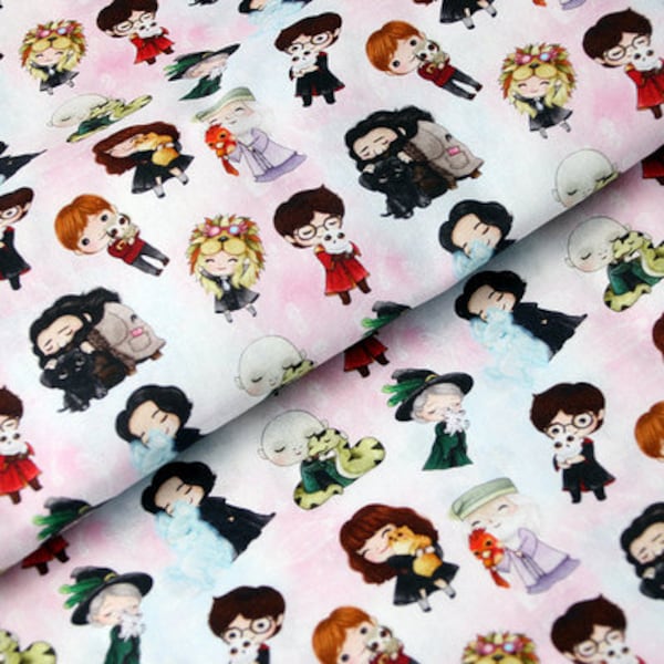 Harry Potter Fabric- Cartoon Fabric - 100% Cotton Fabric - Quilting Fabric - By The Half Yard