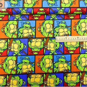 Teenage Mutant Ninja Turtles Fabric - Cartoon Fabric - 100% Cotton Fabric - Quilting Fabric - By The Half Yard