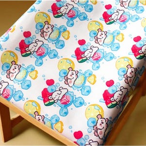 Puppy Dog Fabric Dogs Fabric - Cute Dog Checkered Fabric - Cartoon Twill Fabric - Fine Canvas Fabric - Quilting Fabric - By The Half Yard