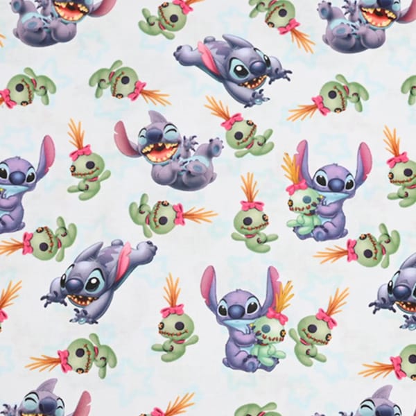Lilo & Stitch Fabric - 100% Cotton - Quilting - Sold by The 1/2 Yard