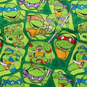Teenage Mutant Ninja Turtles Fabric - Cartoon Fabric - 100% Cotton Fabric - Quilting Fabric - By The Half Yard