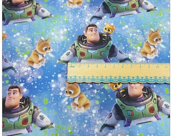 Disney Toy Story Fabric Toy Story Buzz Fabric - Cartoon Fabric - 100% Cotton Fabric - Quilting Fabric - Sold by The 1/2 Yard