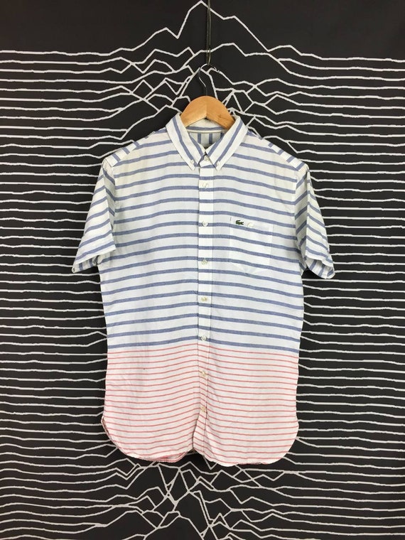 Lacoste Color Blocking Stripe Shirt / High End  Fa