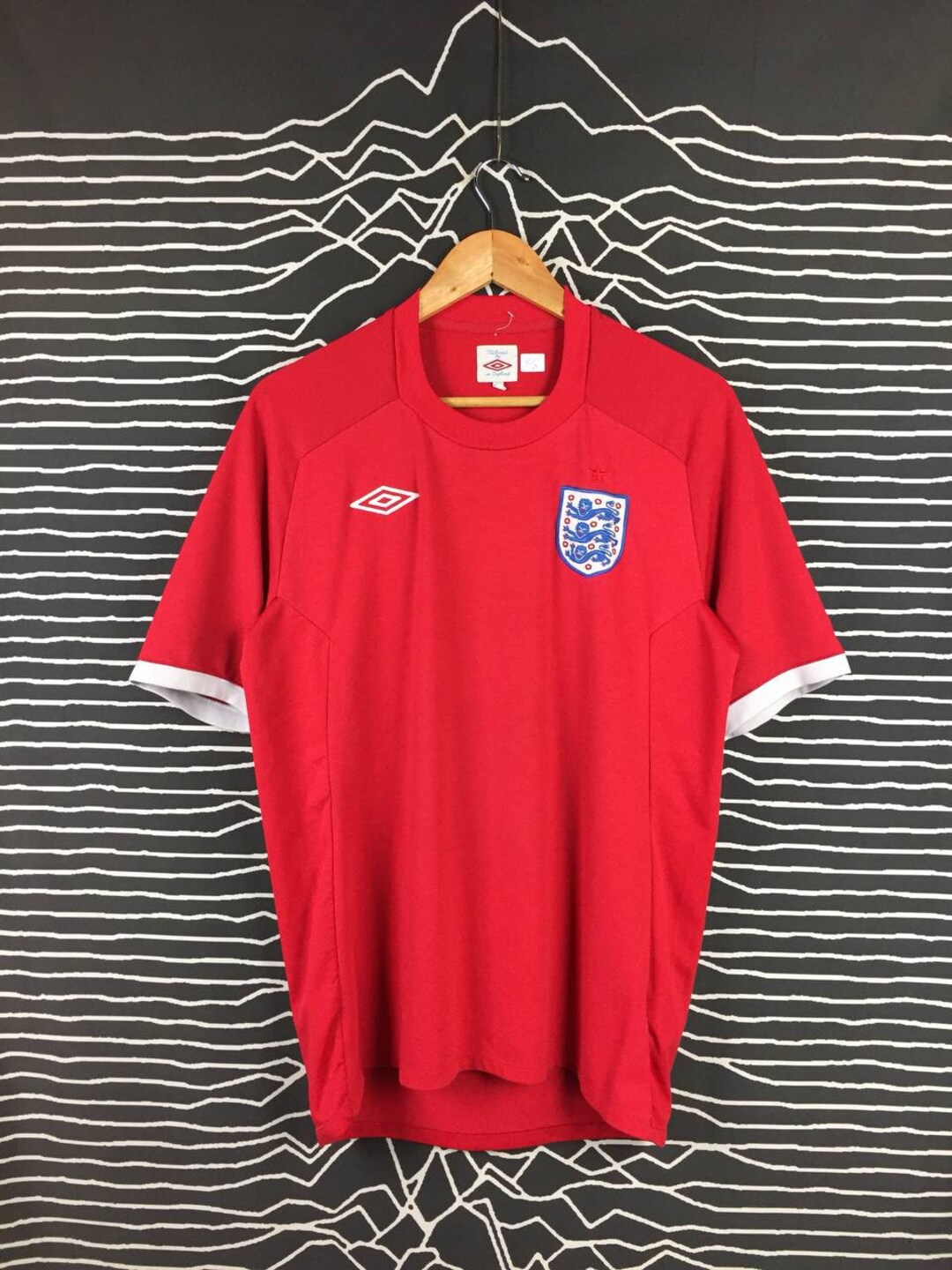 Maillot Vintage Angleterre Manches Longues Umbro - Taille 42 - Équipe Nationale Années 90