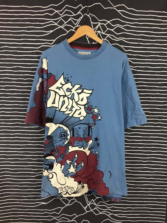 Vtg Ecko Unlimited Overprint Graphic Hip Hop Rap … - image 1