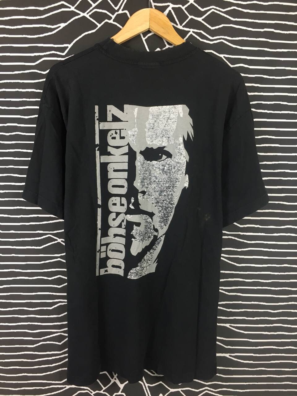 Vtg 90s Bohse Onkelz Punk Oi Rock Band Distressed Tee Green Day