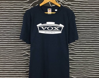 Vtg 00s FOTL VOX Amplifier Music Equipment Logo Tee / Music Promo 90s / Rock & Roll T Shirt / 90s Band T Shirt Size L