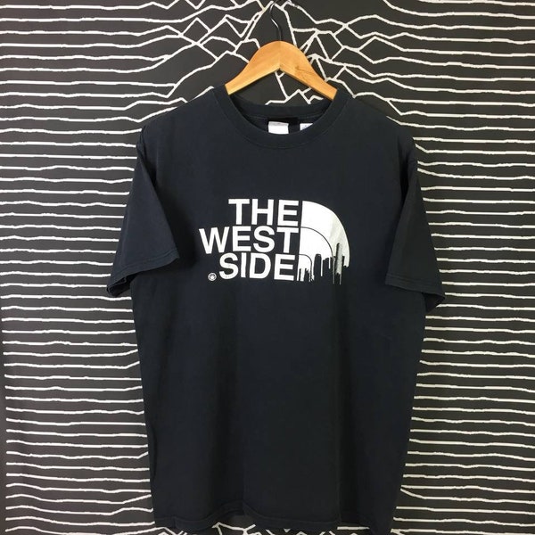 Vtg The West Side Hip Hop Rappers The North Face Parody Logo T Shirt / Rap Tees 90s / Hip Hop T Shirt / 90s Tupac Biggie T Shirt Size L