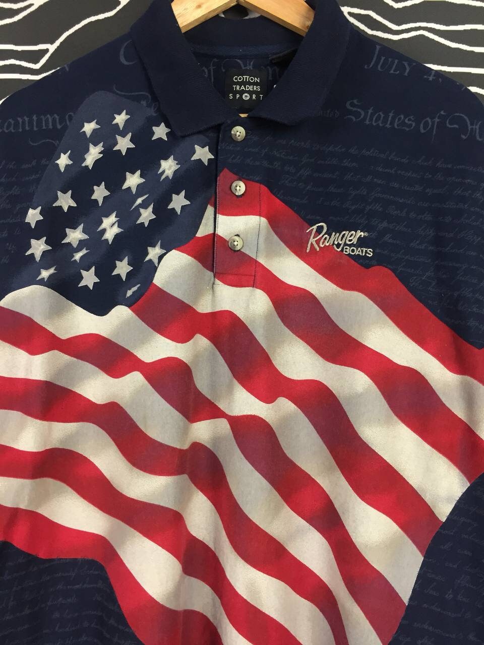 Cotton traders best sale sport flag shirt