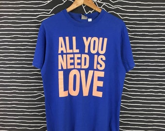 Vtg 00s The Beatles All You Need Is Love Apple Corps Tee / Rock & Roll / Alternative 90s / Rock Band / 90s Nirvana Band T Shirt Size M