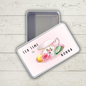 Personalised Tin, Cookie Tin, Treat Tin, Personalised Keepsake Tin, Gift for nonna, Small Keepsake Box, Gift for granny, Gift for her,