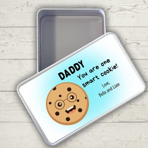 Personalised Tin, Cookie Tin, Treat Tin, Gift for Dad, Gift for Grandpa, Keepsake Box, Keepsake Tin - 4 DESIGNS to choose