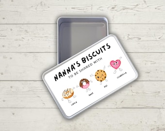 Personalized Nanna's Cookie Tin: Keepsake Treat Tin, Gift for Granny