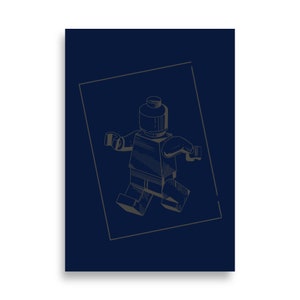Lego Man Hand Drawn Print