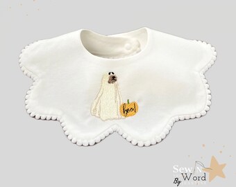 Boo Ghost Collar Baby Bib