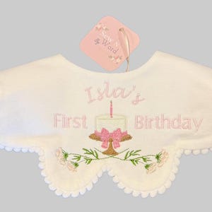 Custom Name, First Birthday Bib