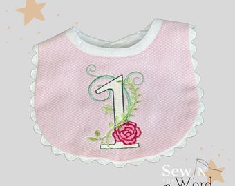 First 1st birthday bib