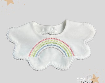 Over The Rainbow Collar Baby Bib
