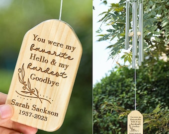 Silver Double Side Personalized Pet Memorial Outdoor Wind Chime,Custom Pet Lose Memorial Gift,Engraved Dog Cat Loss Windchime for Garden