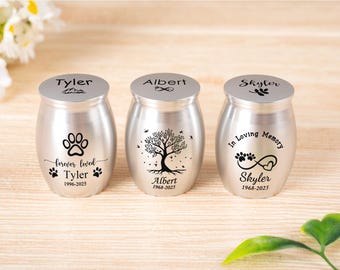 Crematie-urn, urn voor as, mini-urn, uitvaarturn, gepersonaliseerde asbewaarder, gegraveerde urnen, mini-urn, menselijke urnen, huisdierurnen