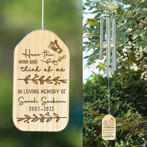Personalized Dog Pet Memorial Wind Chime,Listen to the wind,Loss of Pet Sympathy Gift,Dog Loss,Pet Memorial,Pet Loss, Remembrance Wind Chime