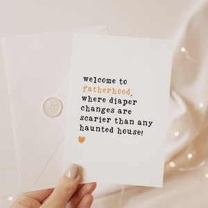 Benvenuto nella paternità / Papà per la prima volta / Biglietto d'auguri digitale di Halloween / Biglietto stampabile / Regalo divertente spettrale per lui