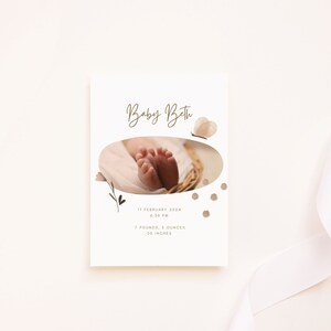 Faire-part de naissance personnalisé naturel | de remerciements pour bébé de Zazzle.be Liste d'envies Vous avez des idées ? Faire-part nouveau-né | Nouvelle carte bébé 2024 avec photo | Décoration murale pour chambre d'enfant