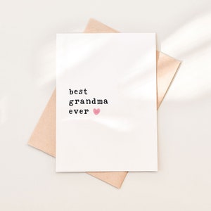 Meilleure carte grand-mère de tous les temps | Cadeau pour la fête des mères | carte d'anniversaire grand-mère | cadeau pour elle | Poster de petit-fils petite-fille | Imprimable