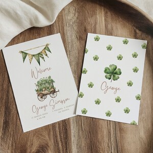 Faire-part de naissance élégant pour bébé | carte de remerciements pour nouveau bébé | Faire-part nouveau-né | Carte de bienvenue clous de girofle 2024 | Décoration murale pour chambre d'enfant