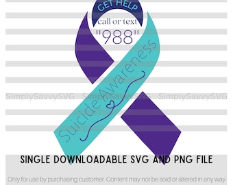 Fita de conscientização sobre prevenção do suicídio | Arquivo PNG SVG | questões de saúde mental | Acabar com o estigma
