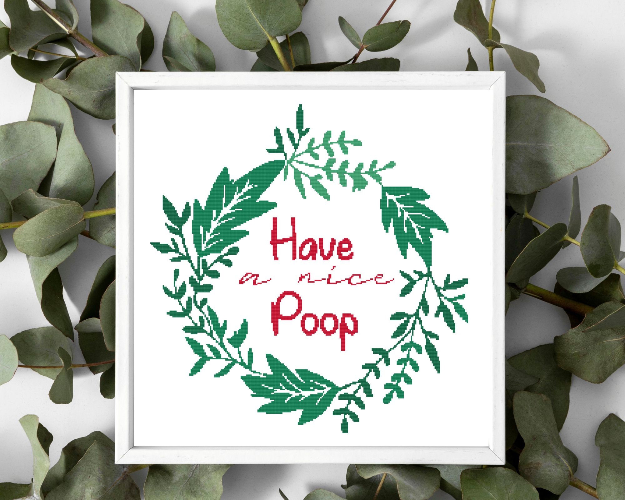 Snarky Poop Pattern. Cute Poo Pdf Pattern. Floral Cross Stitch - Etsy
