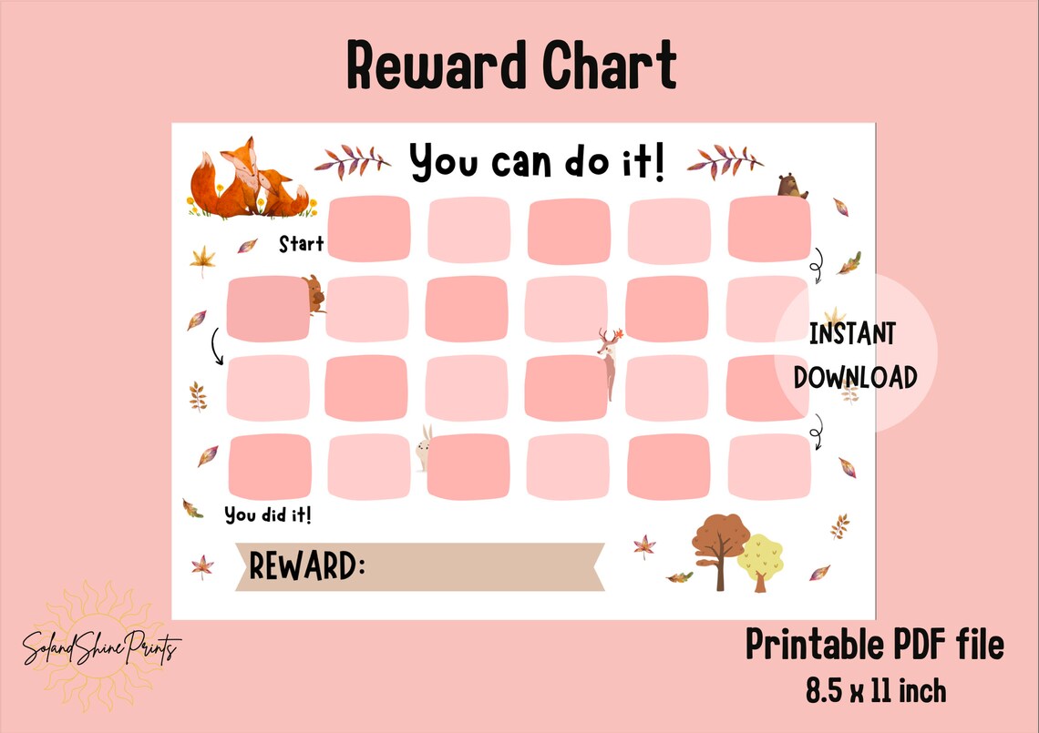 Printable Animals Reward Chart Animals Behavior Chart Kids Routine Chore Chart Girl Chore Chart Printable Animals Reward Chart Animals Behavior Chart Kids Routine Chore Chart Girl Chore Chart