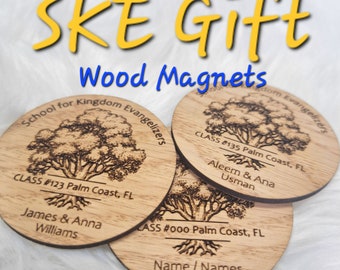 SKE Gift Magnet / Wood Engraving / Personalized Gift